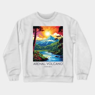 A Pop Art Travel Print of the Arenal Volcano - Costa Rica Crewneck Sweatshirt